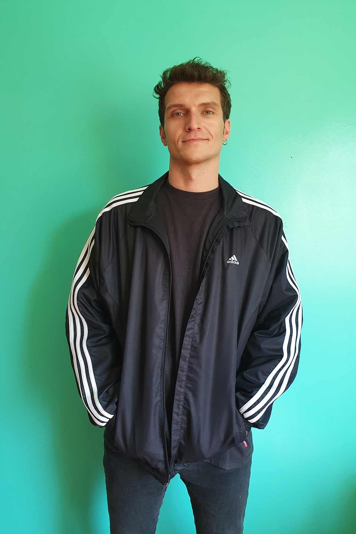 Vintage orj.Adidas Mevsimlik Siyah Mont