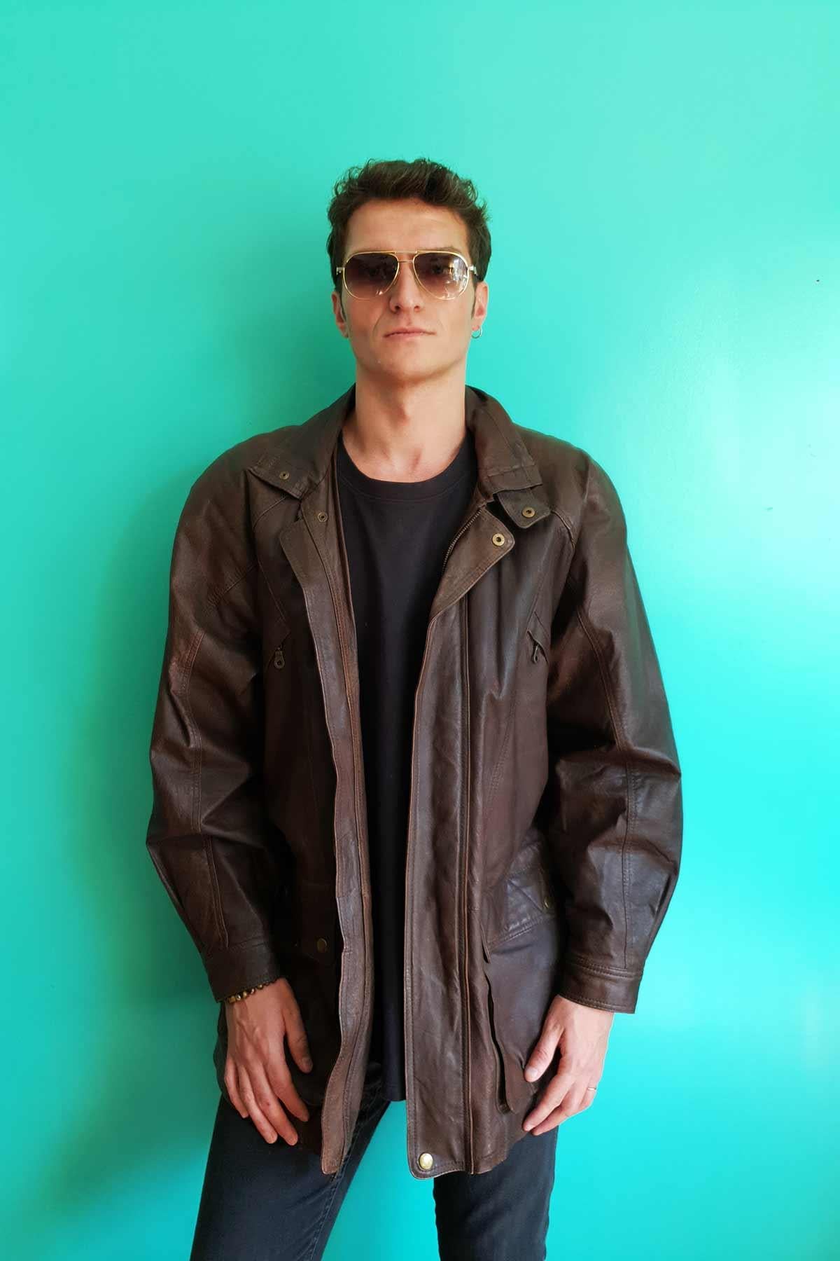 Vintage Oversize Deri Kaban