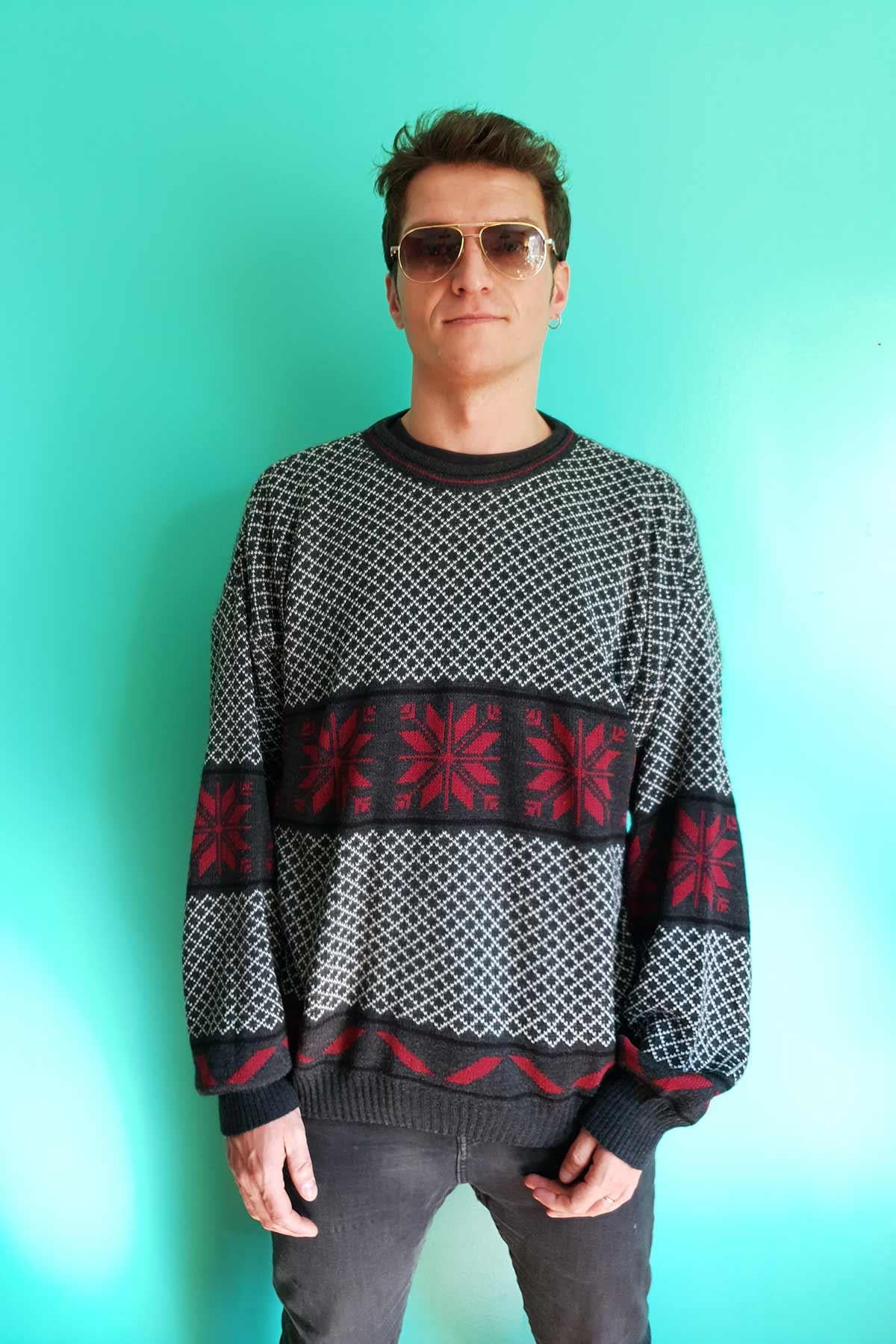 Vintage Oversize Yün Kazak