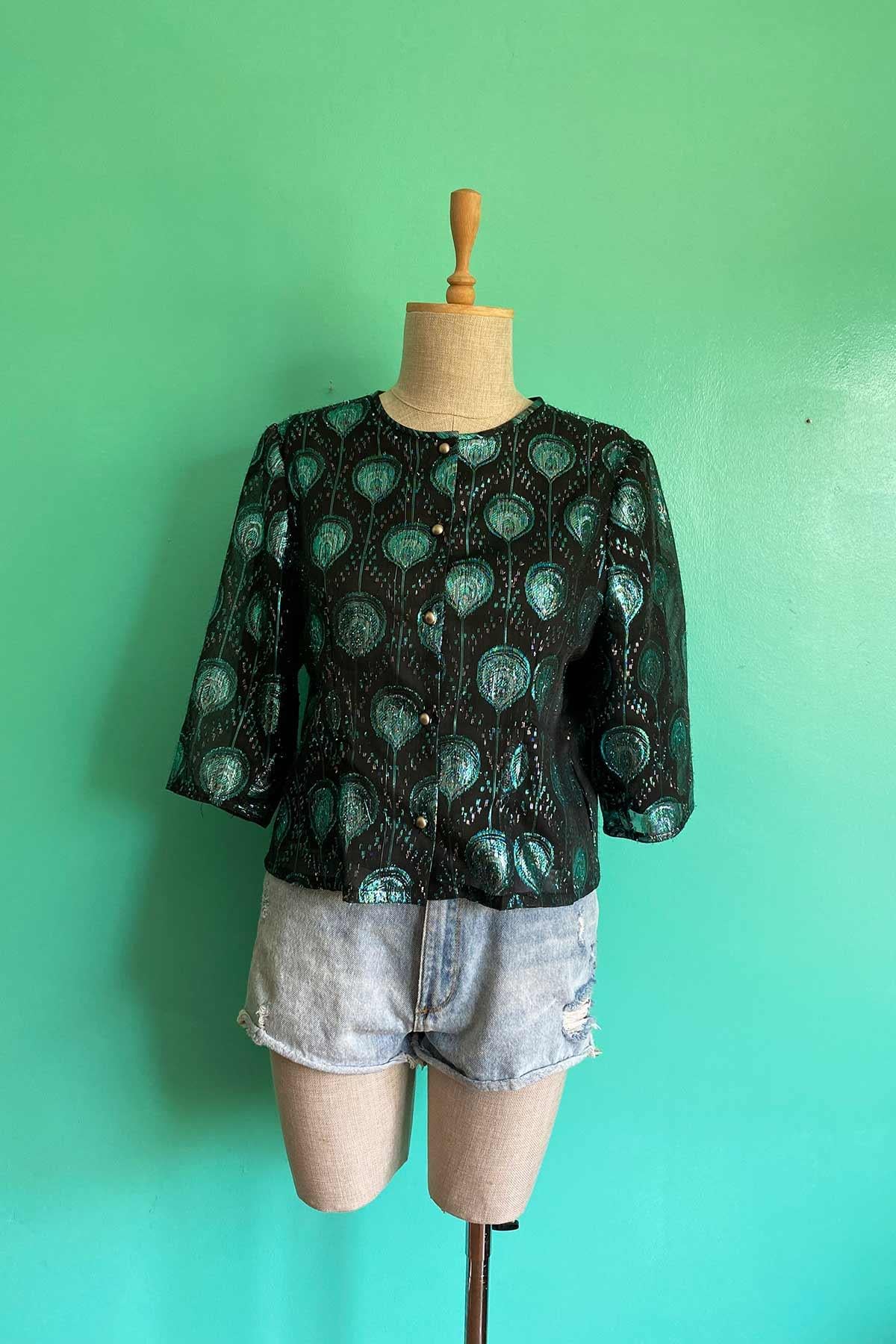 Vintage Parlak Gömlek