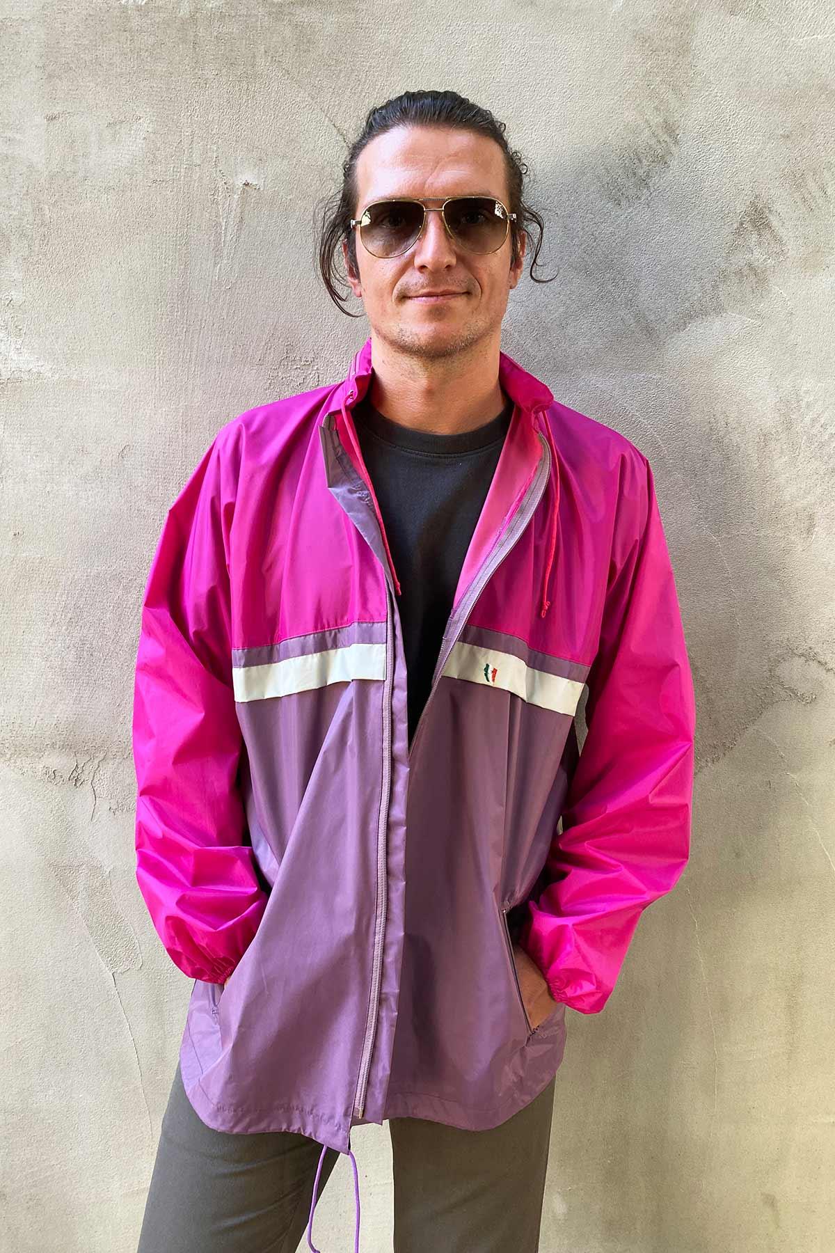 Vintage Pembe Yağmurluk