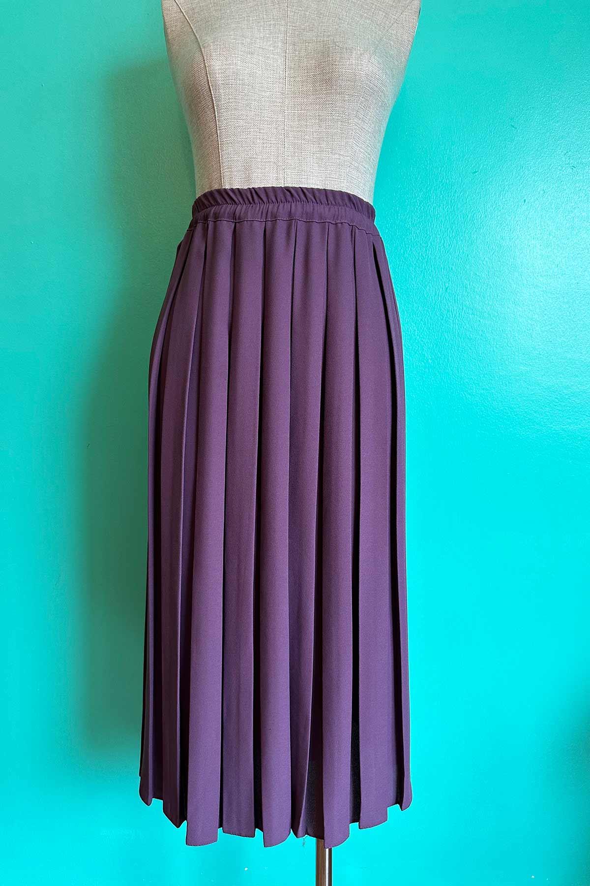 Vintage Pileli Mor Etek