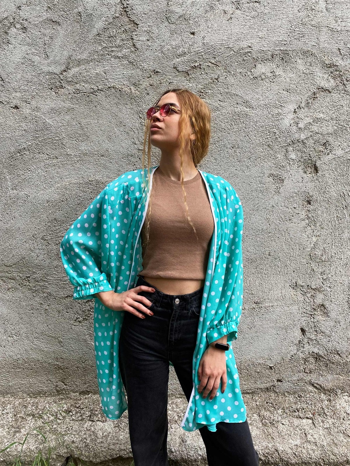 Vintage Puantiye Gömlek