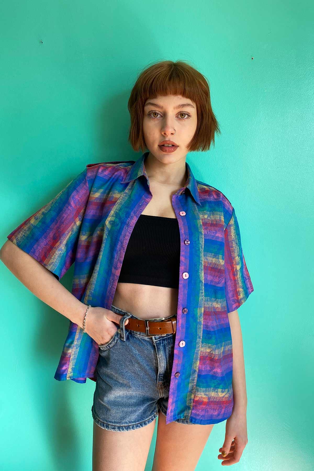 Vintage Renkli Gömlek