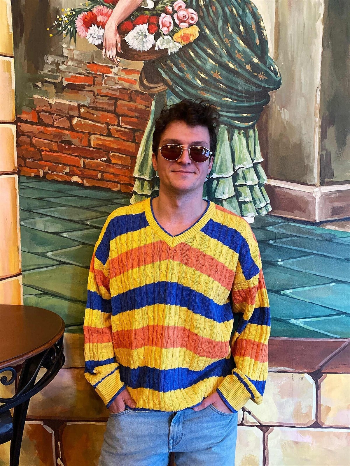 Vintage Renkli Kazak