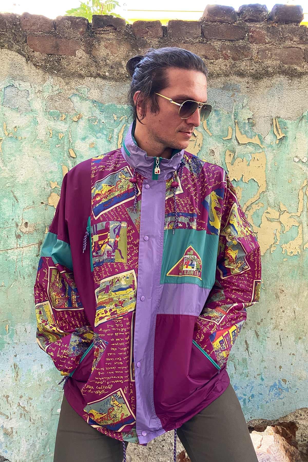 Vintage Renkli Yağmurluk