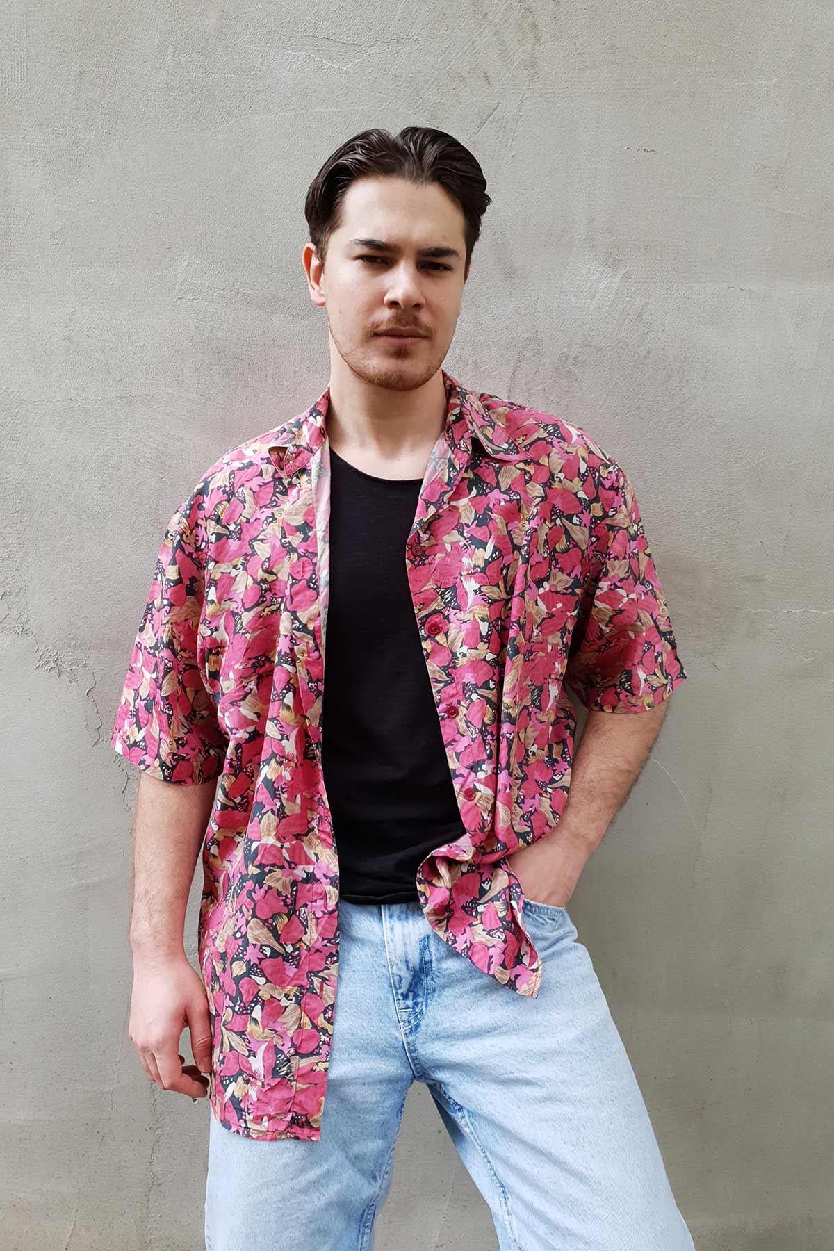 Vintage Saf İpek Gömlek