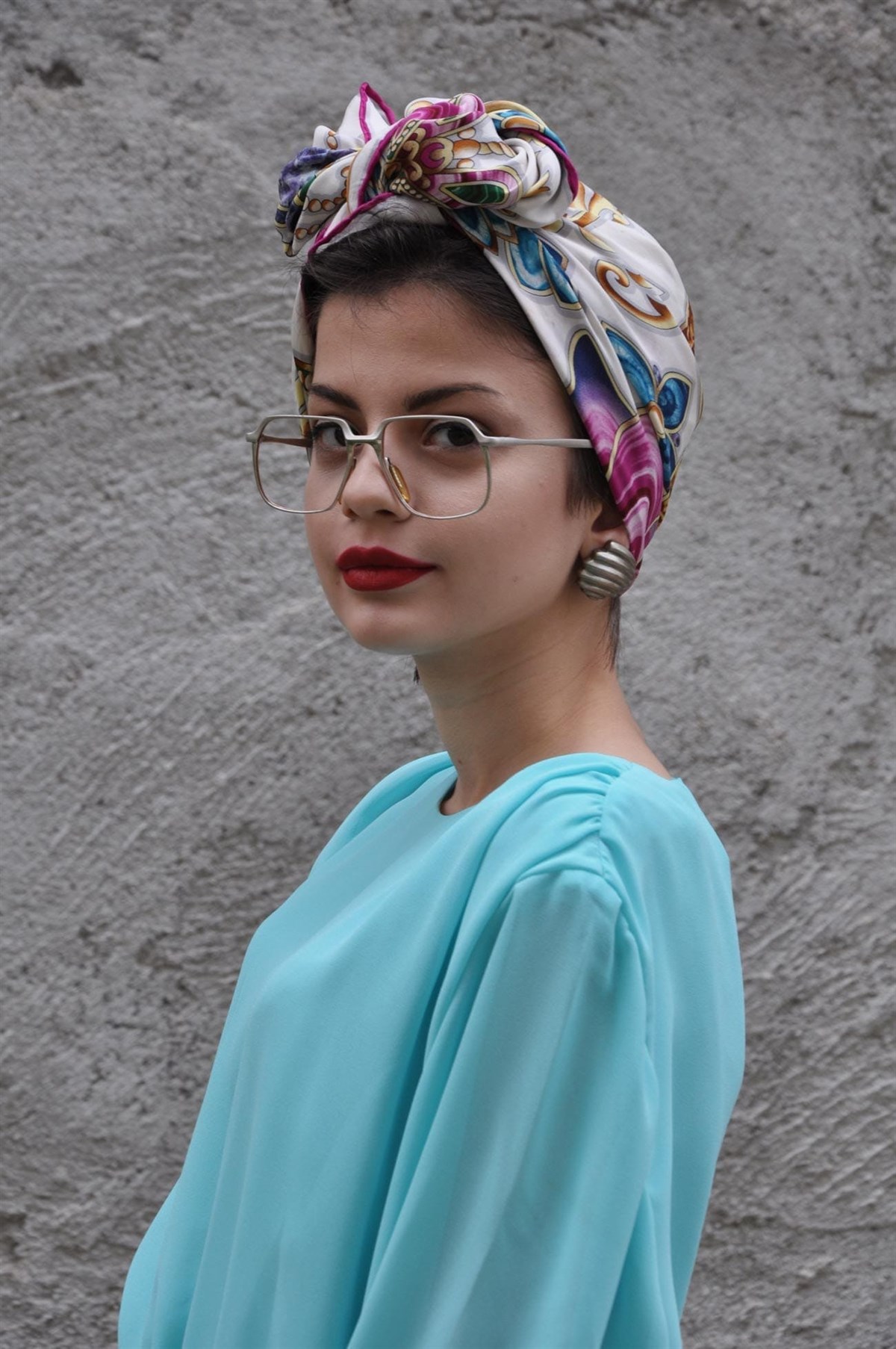 Vintage şifon elbise