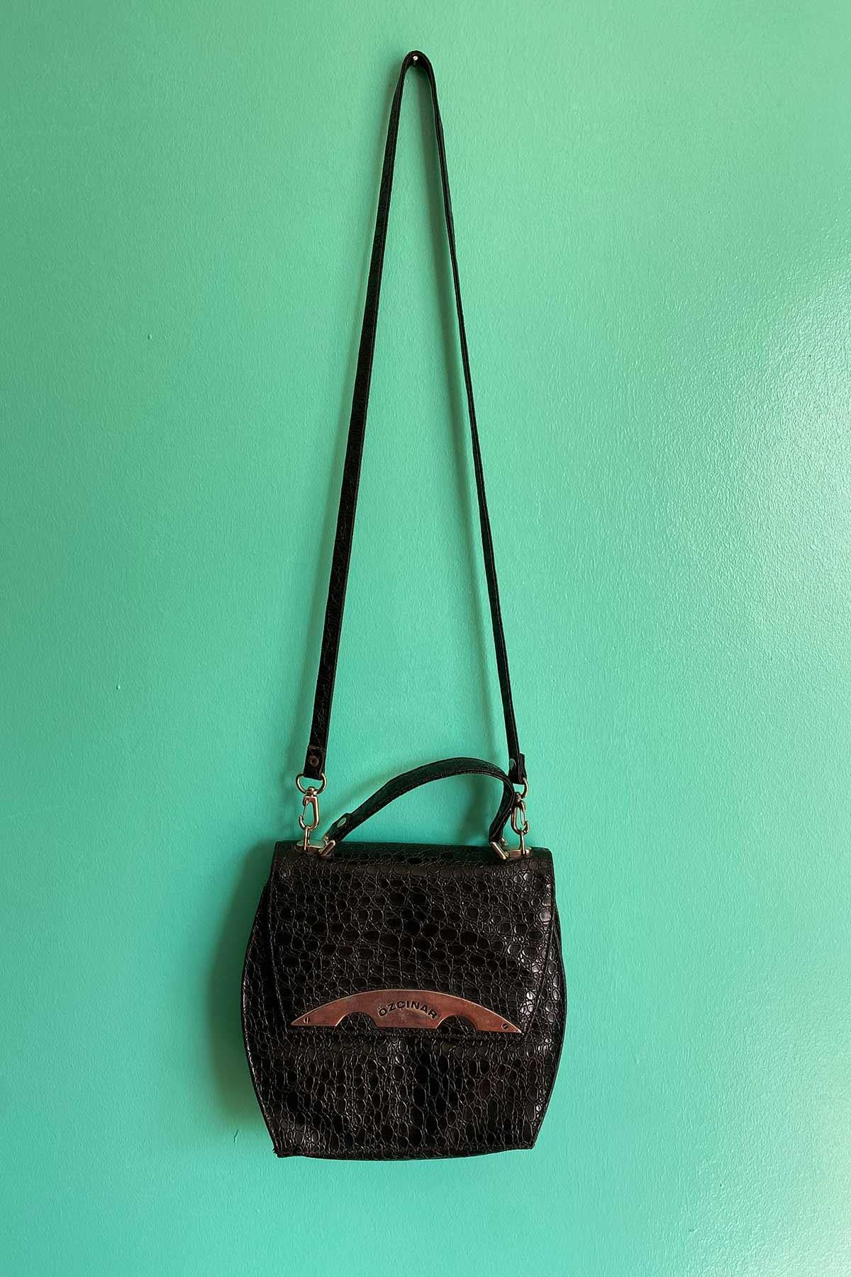 Vintage Siyah Deri Çanta