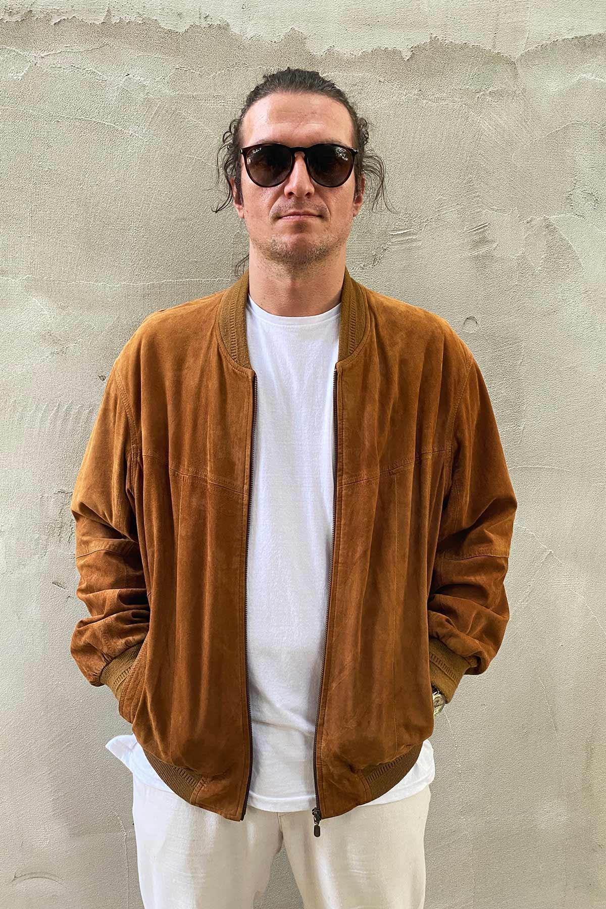 Vintage Süet Deri Mont