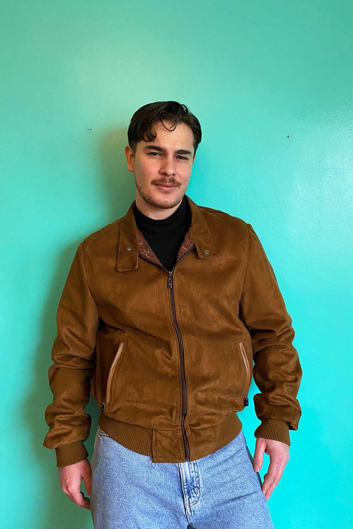 Vintage Taba Süet Mont