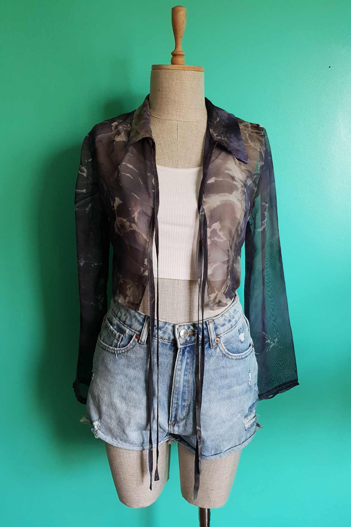 Vintage Transparan Gömlek