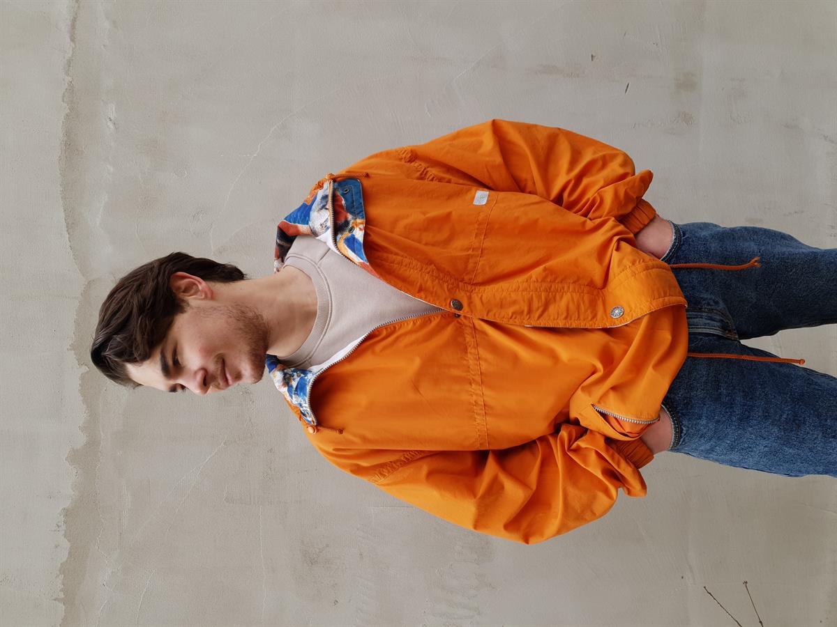 Vintage Turuncu Oversize Mont