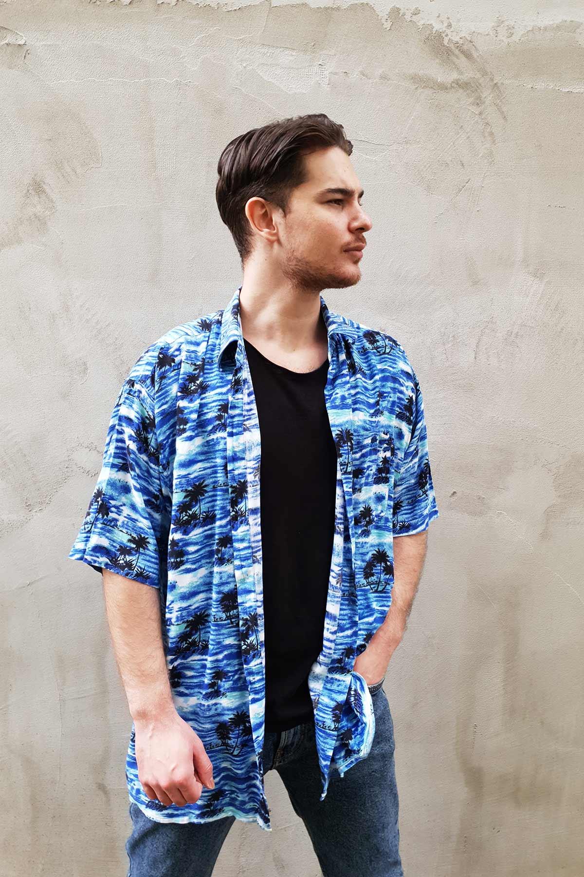 Vintage Viskon Gömlek