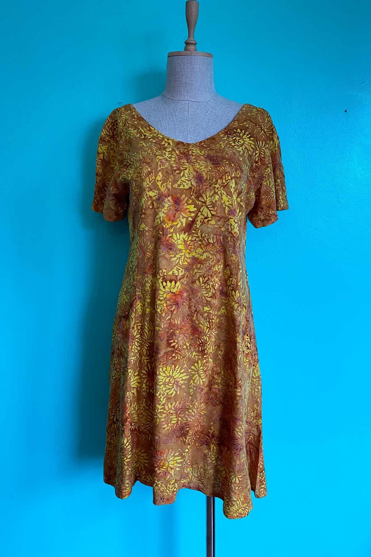 Vintage Viskon Pamuk Yazlık Elbise