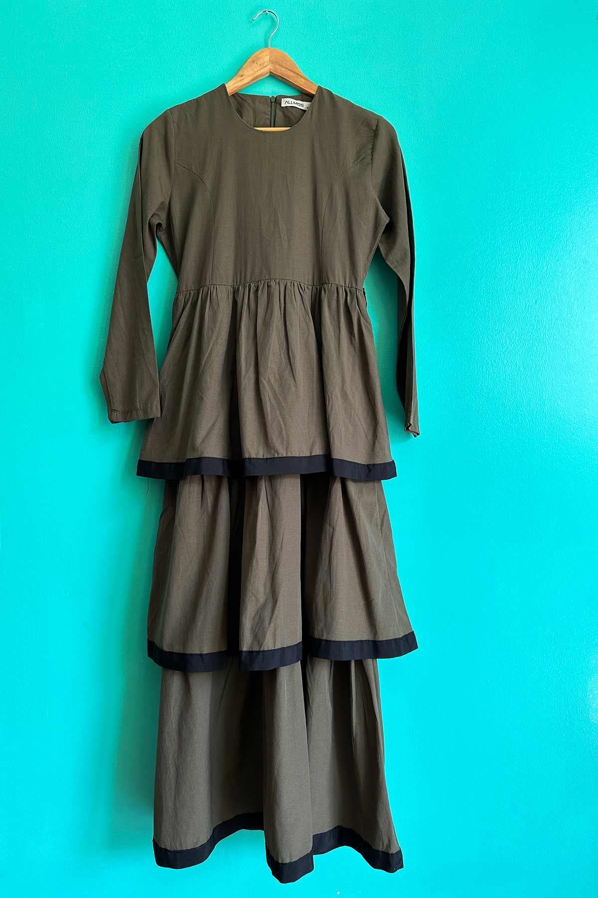 Vintage Yeşil Elbise