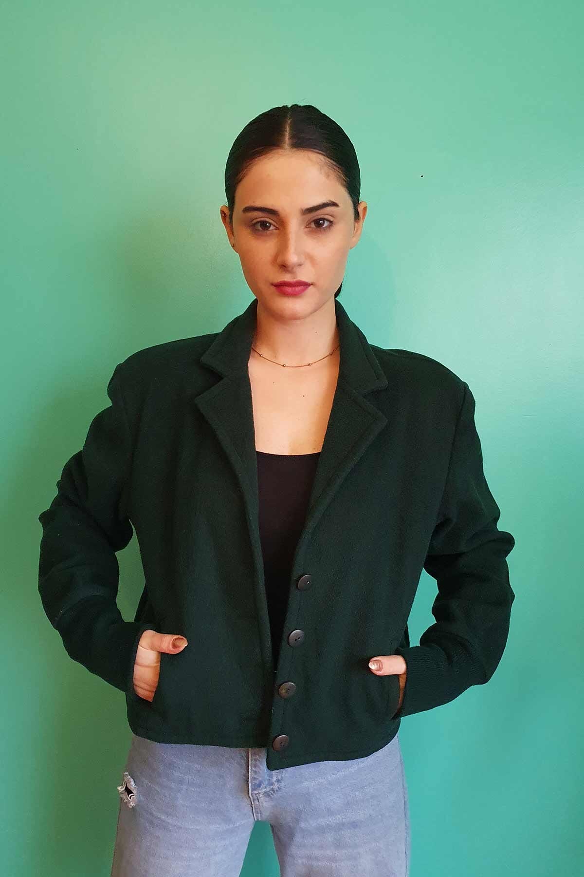 Vintage Yün Kaşe Ceket