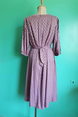 Vintage Kuşaklı Elbise