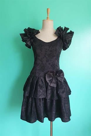 Vintage Siyah Elbise