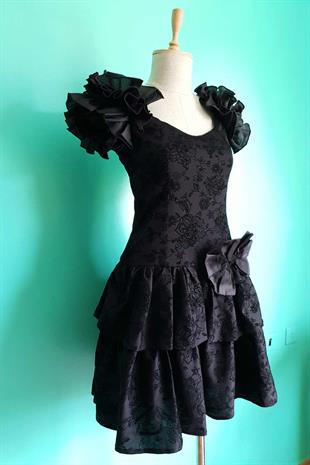 Vintage Siyah Elbise