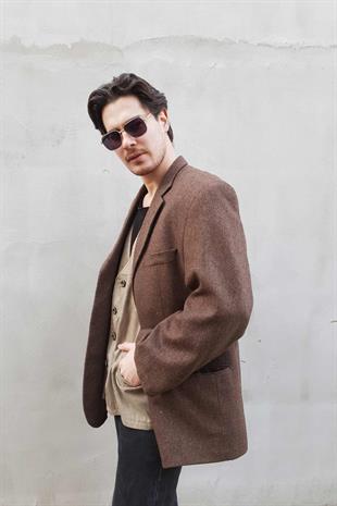 Vintage Yün Kaşe Blazer Ceket