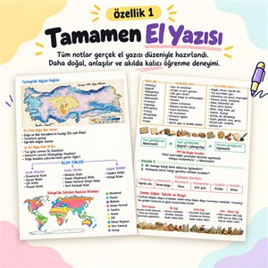 2028 TYT Maarif Modeli Tüm Dersler Konu Anlatım Kitabı El Yazısı Ders Notları Seti 8 Kitap
