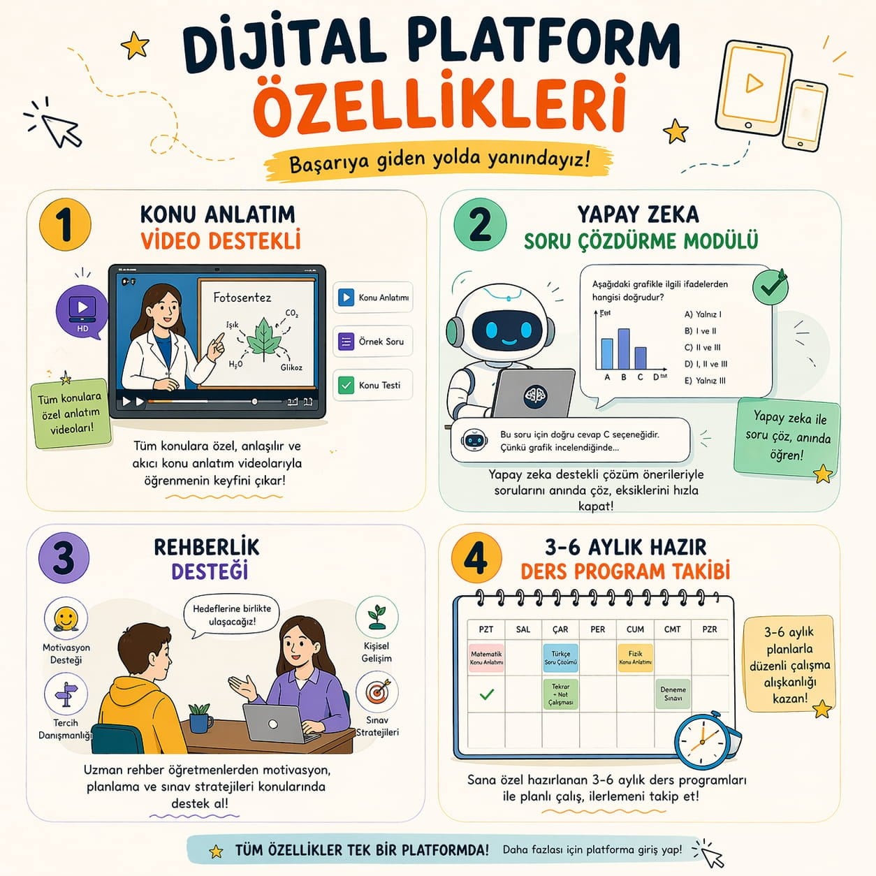 Dijital platform özellikleri