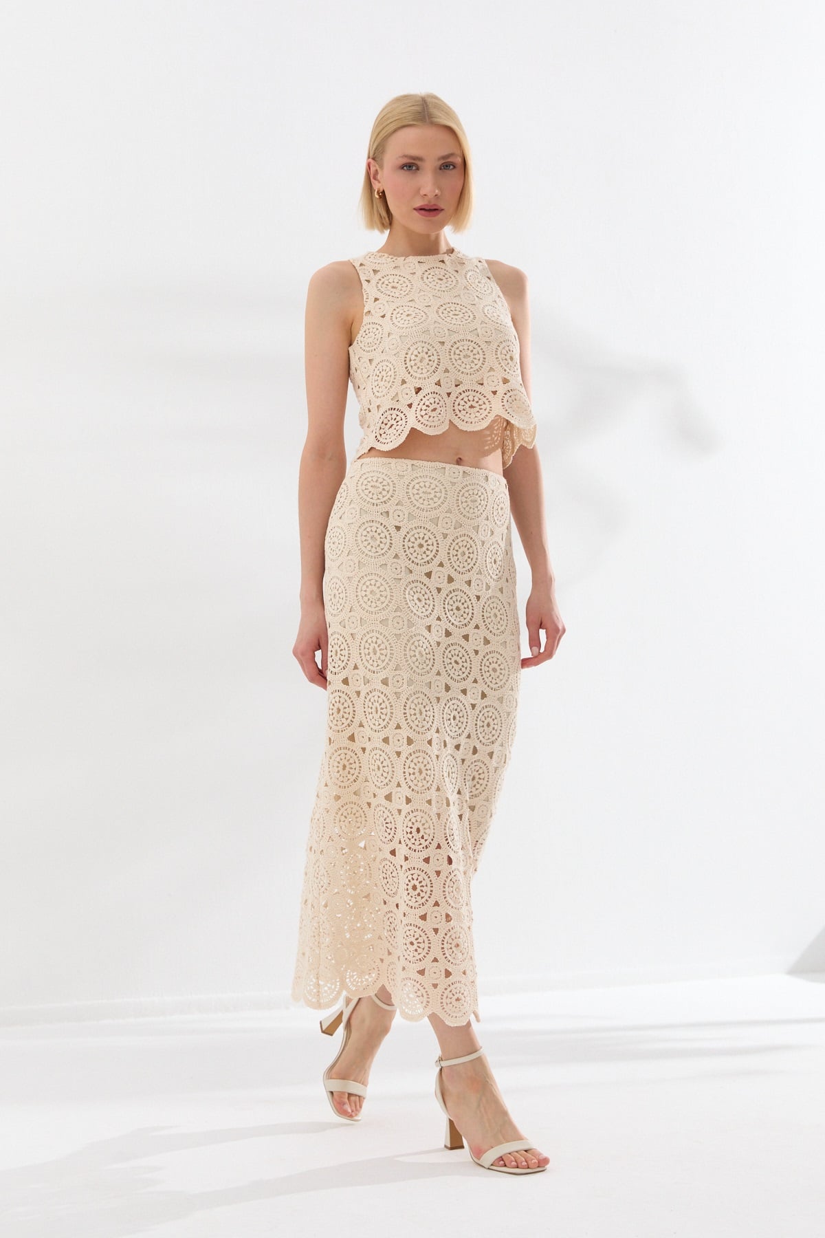  Crochet Uzun Etek Krem-6572_148