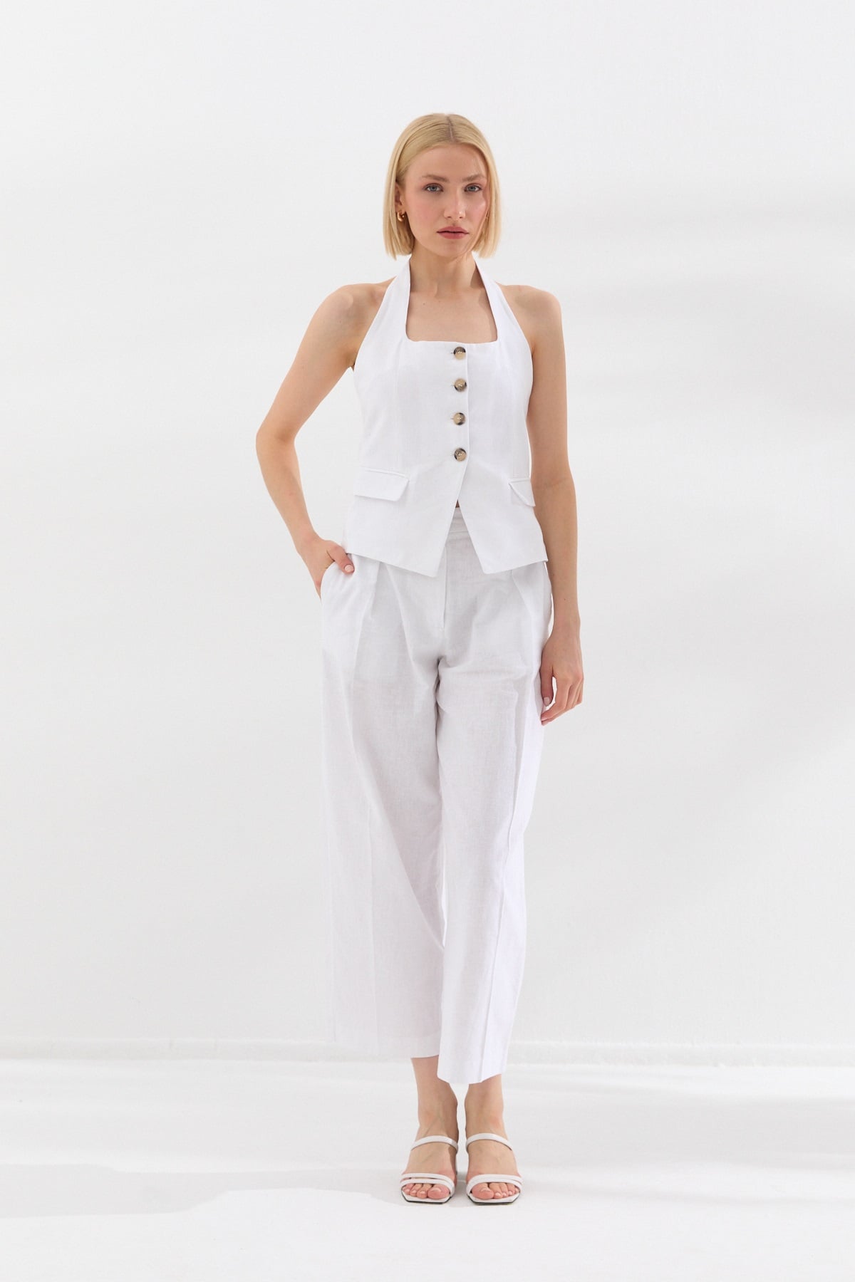 Keten Pantolon Beyaz-6515_1