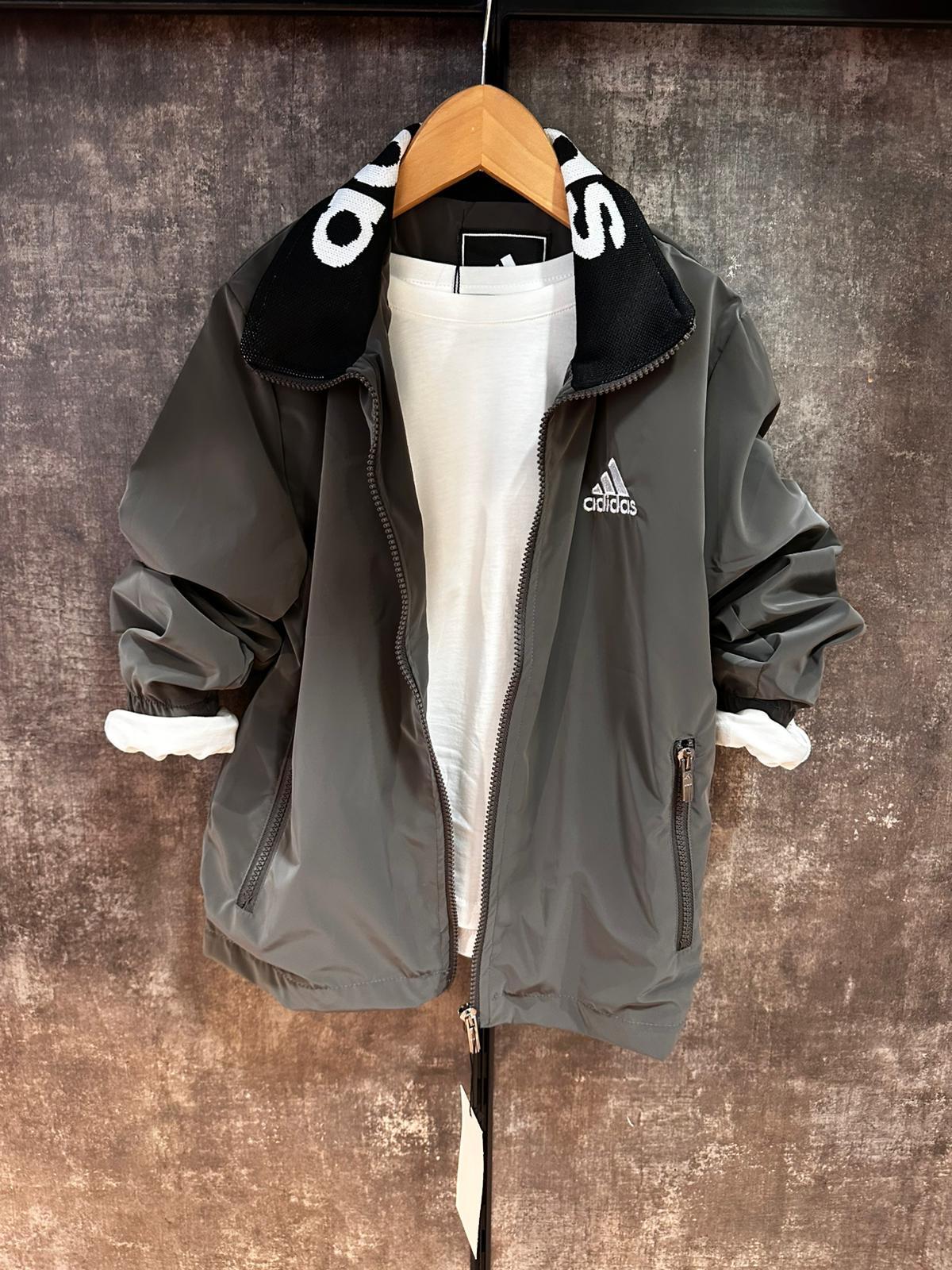 Antrasit Adidas YağmurlukÇOCUKCABUTİK