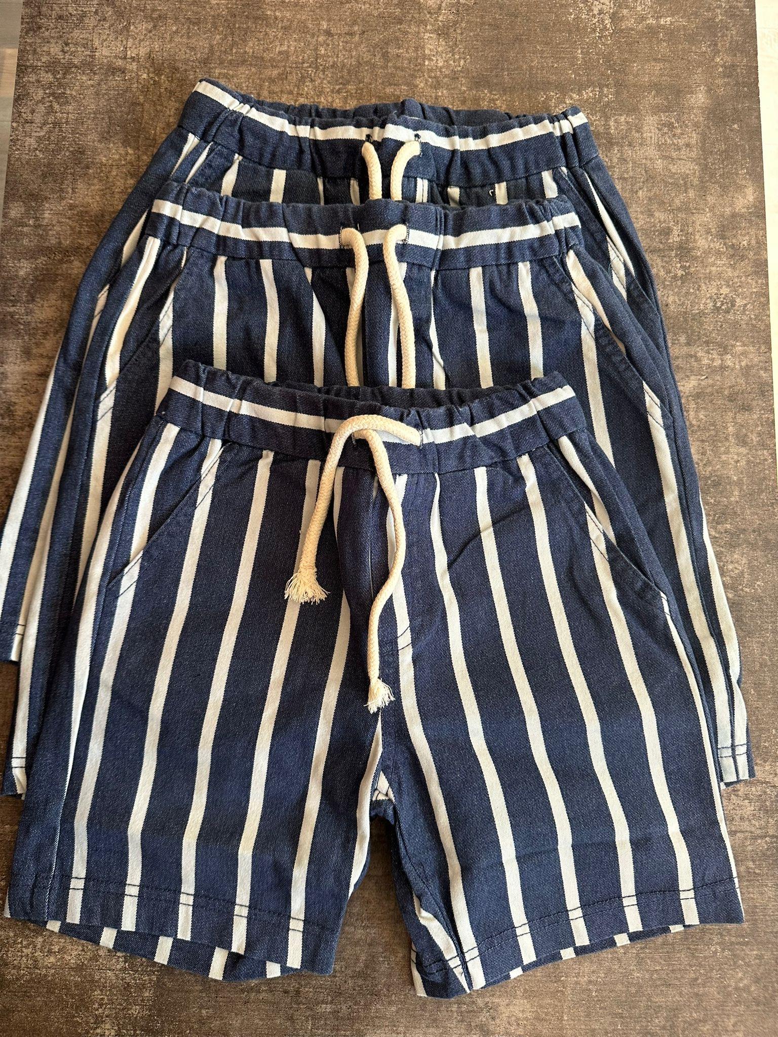 Gabardin Çizgili Şort ÇOCUKCABUTİK