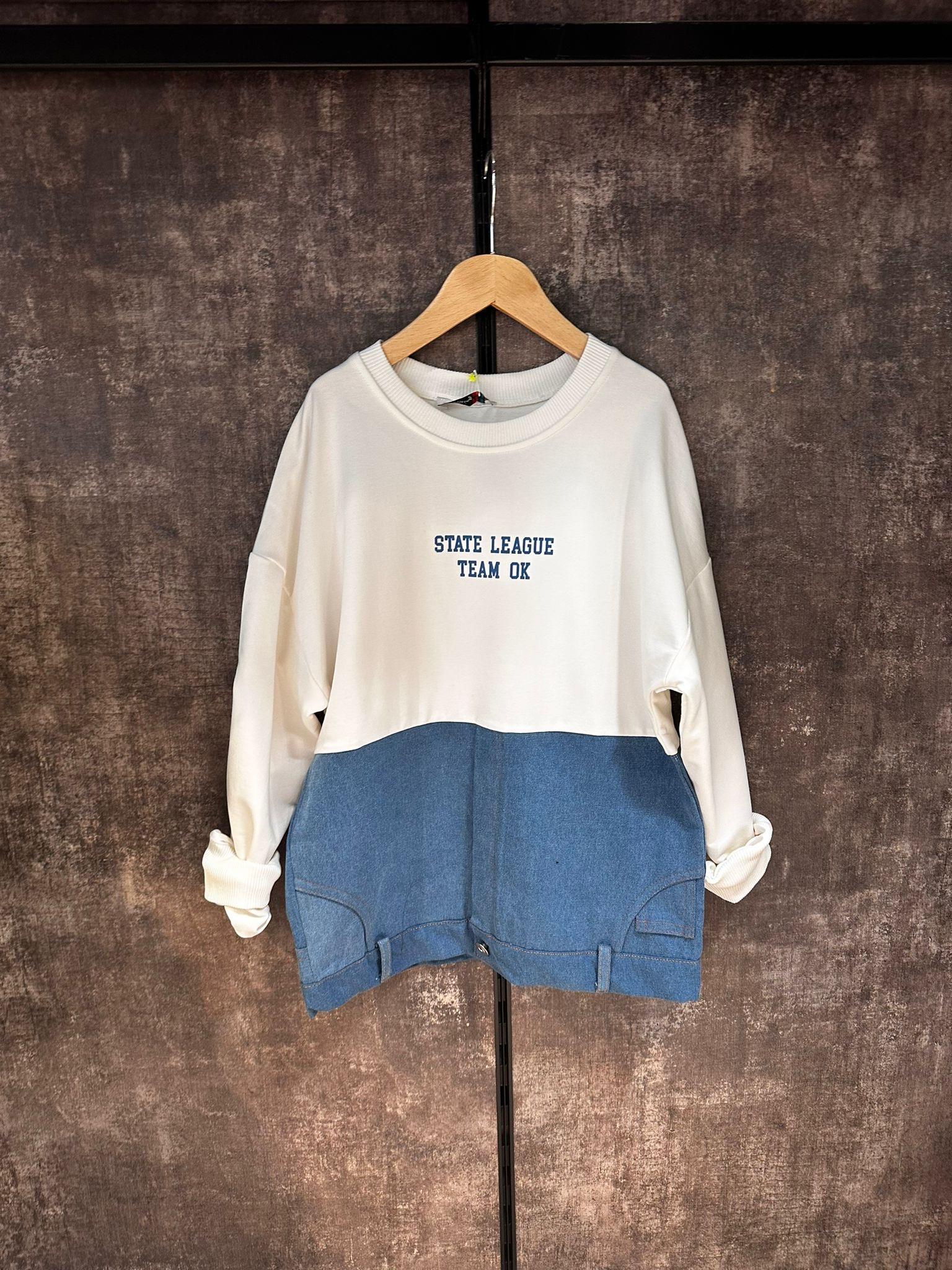 Kot Detaylı Cepli Sweat ÇOCUKCABUTİK