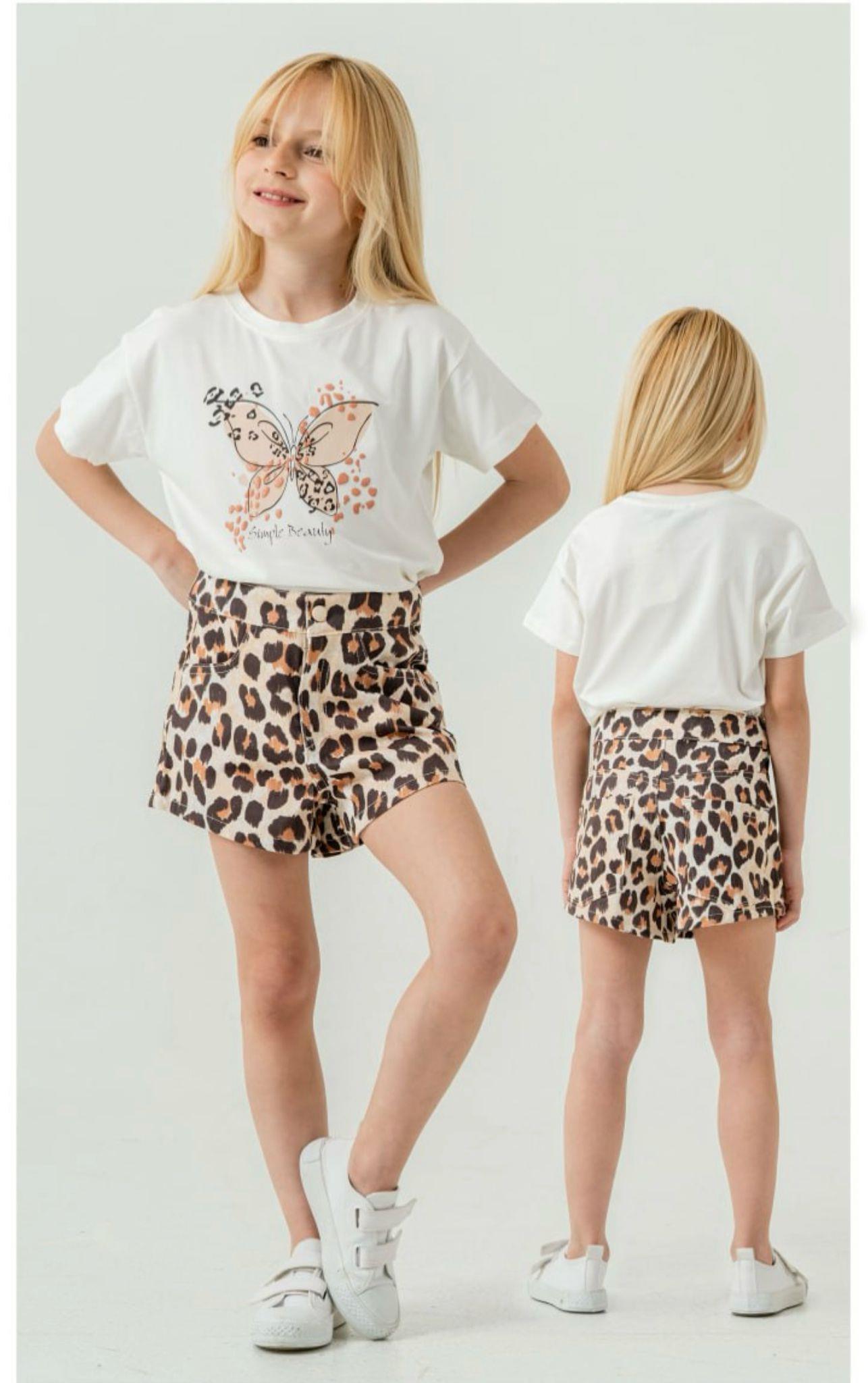 Leopar Desen Şortlu TakımÇOCUKCABUTİK