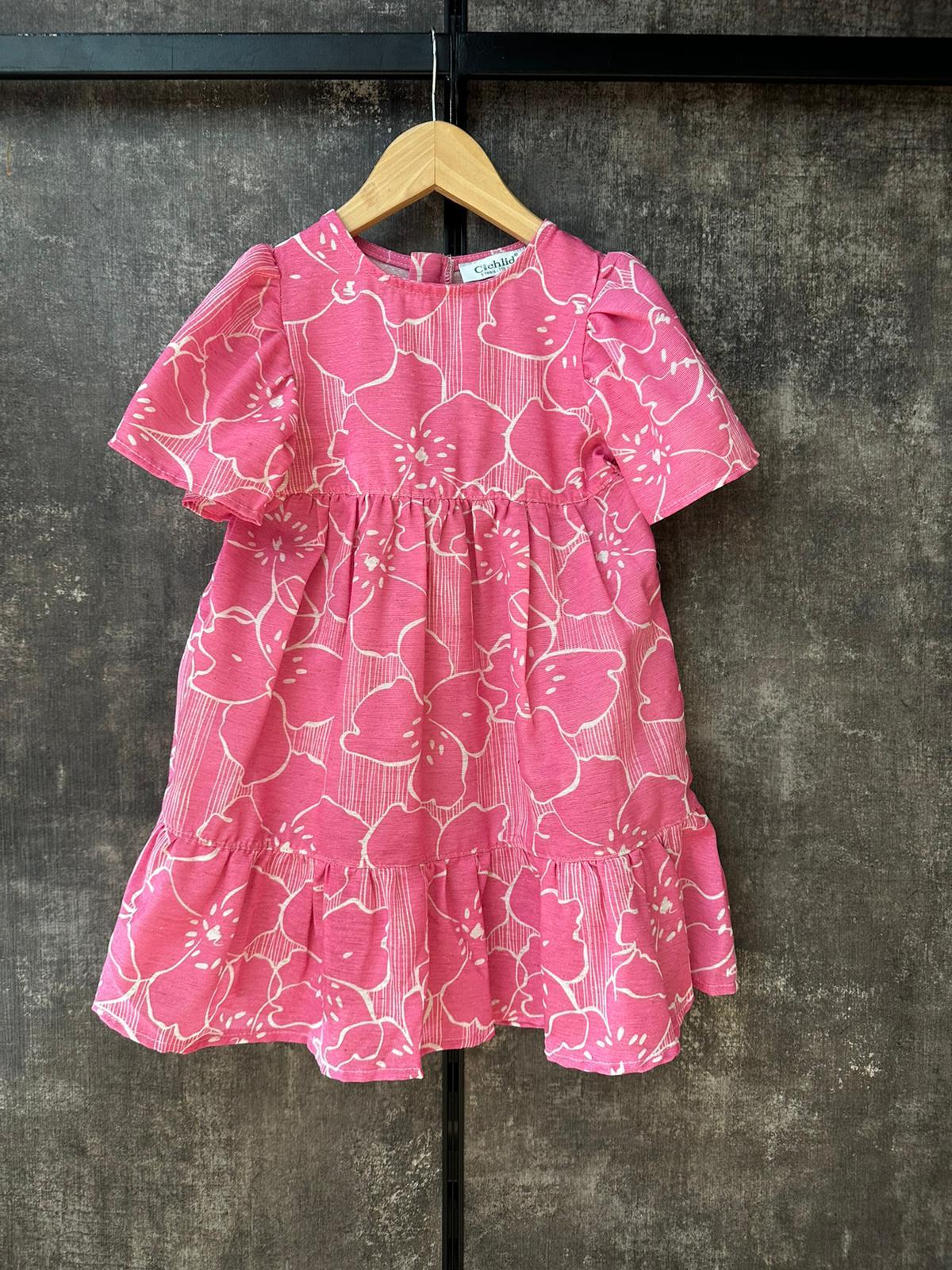 Pembe Fırfır ElbiseÇOCUKCABUTİK