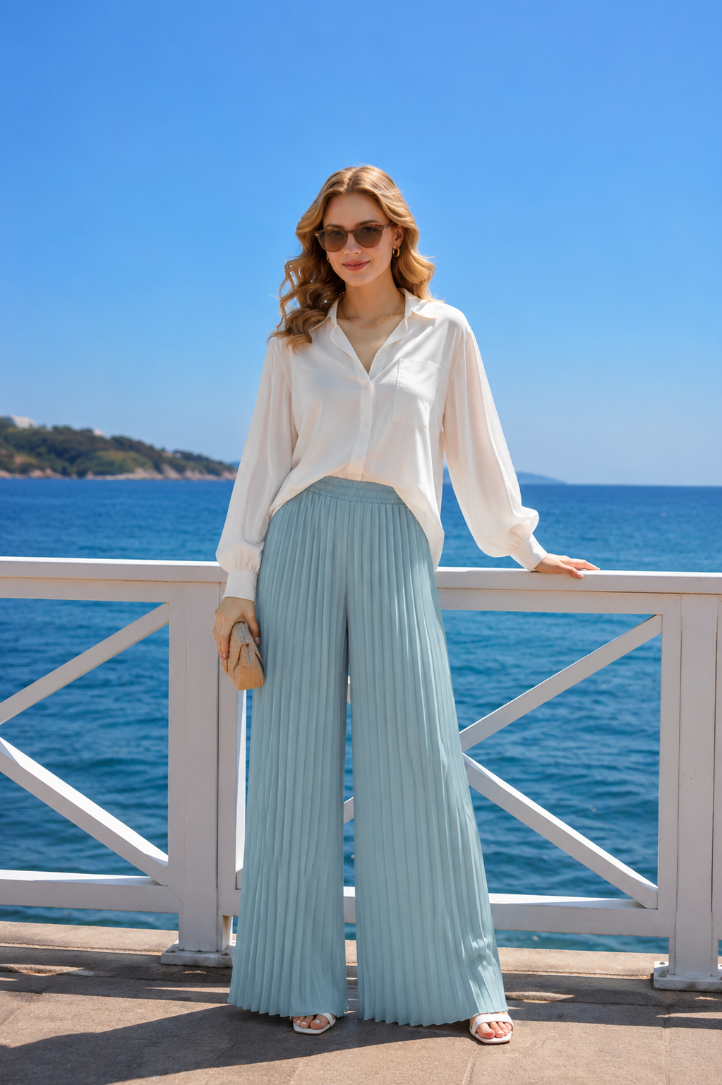 Mint Piliseli Pantolon
