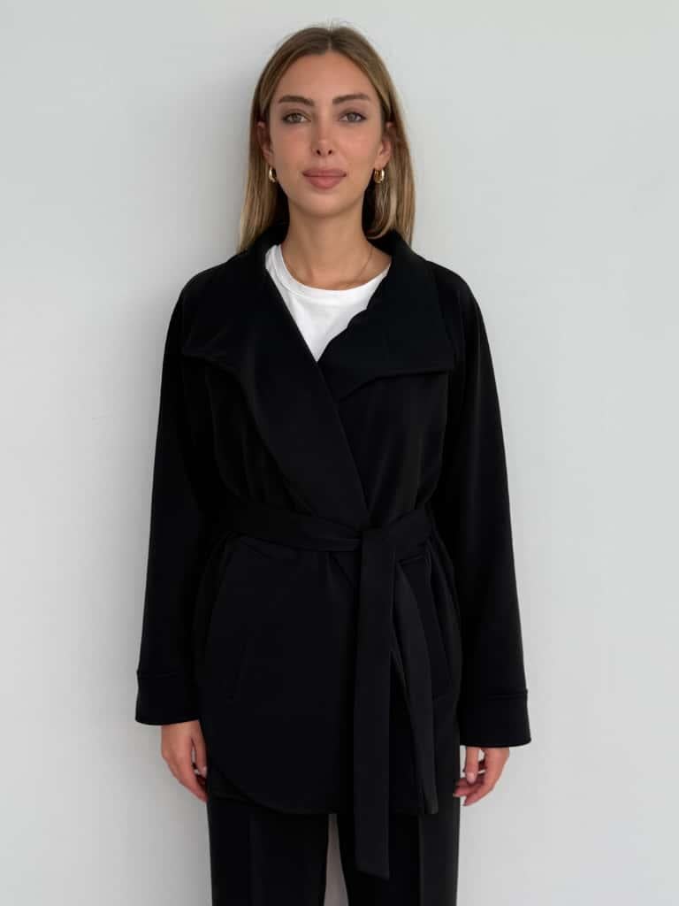 Siyah Bel Büzgülü Kap