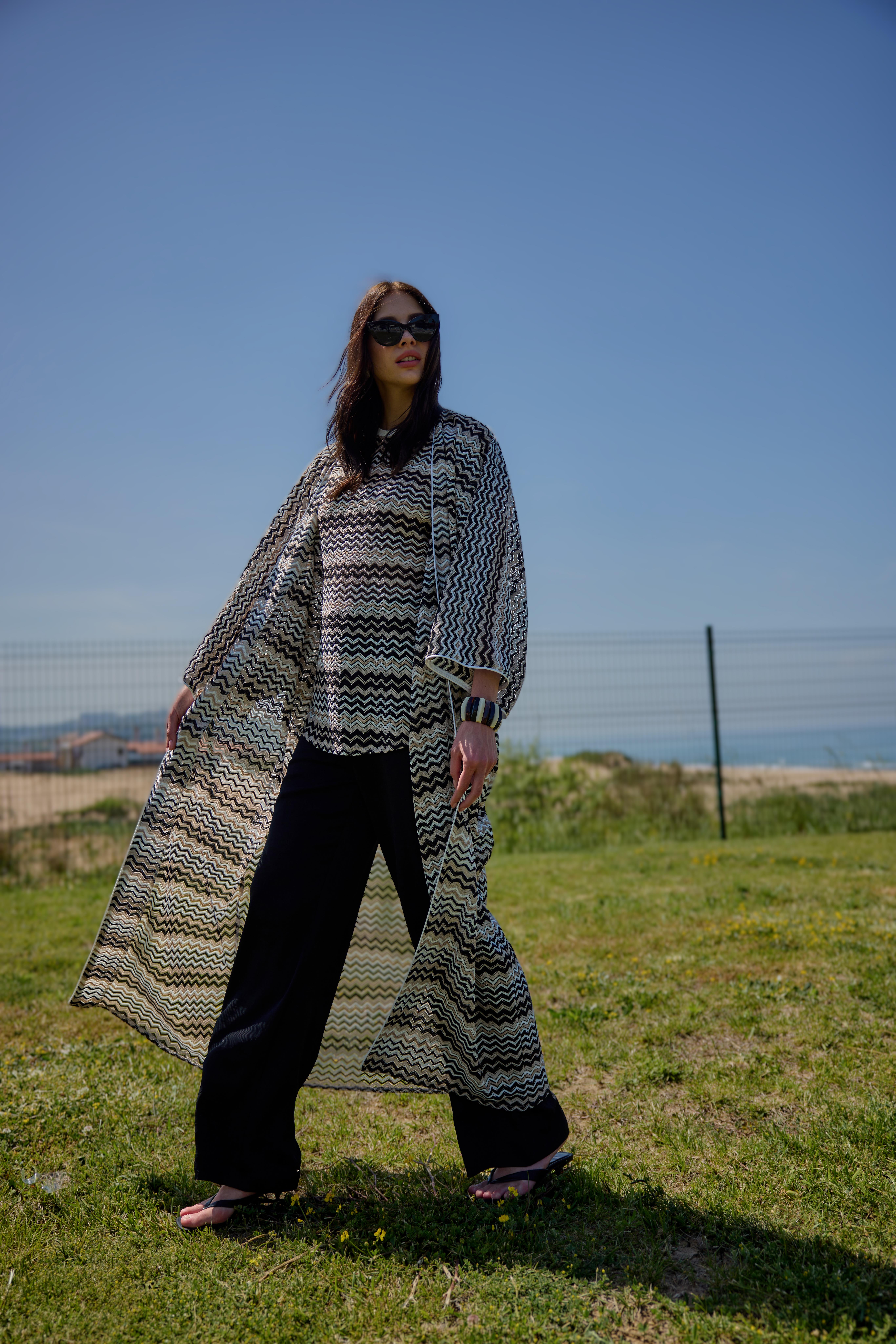 Desenli Missoni Bluz