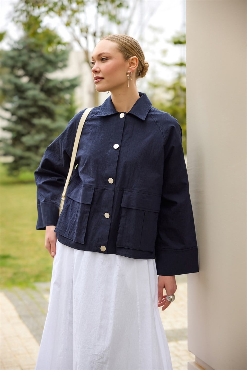 Lacivert Geniş Cep Ceket
