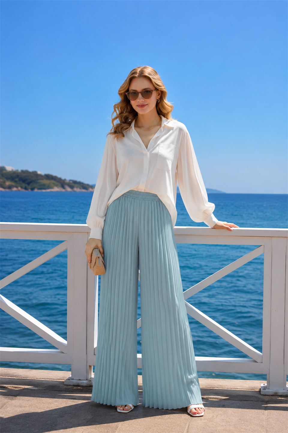 Mint Piliseli Pantolon