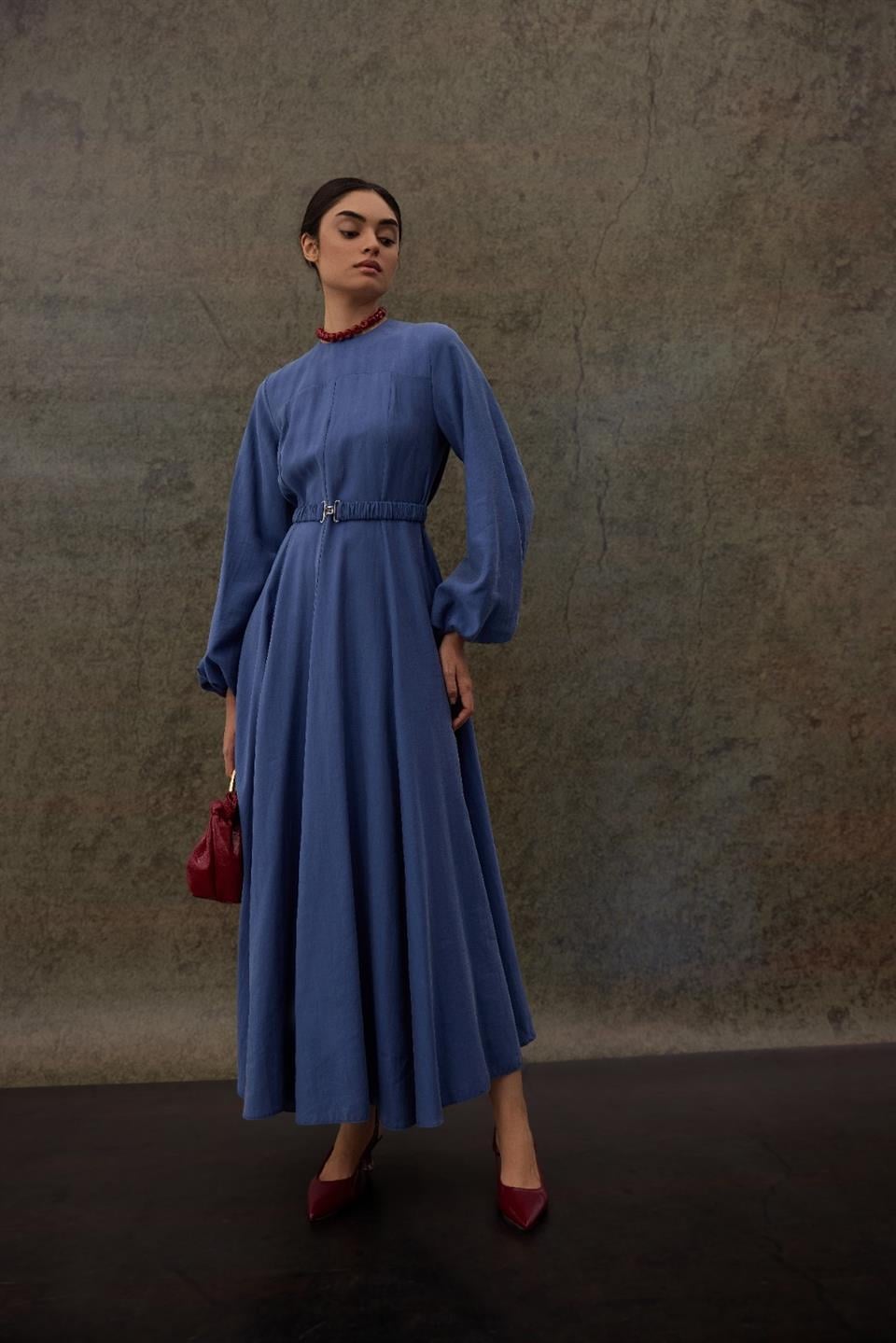 İndigo Tesla Elbise