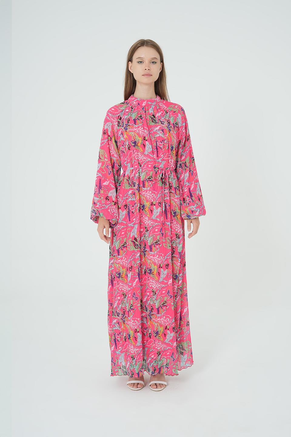 FUŞYA Batik Desenli Elbise H