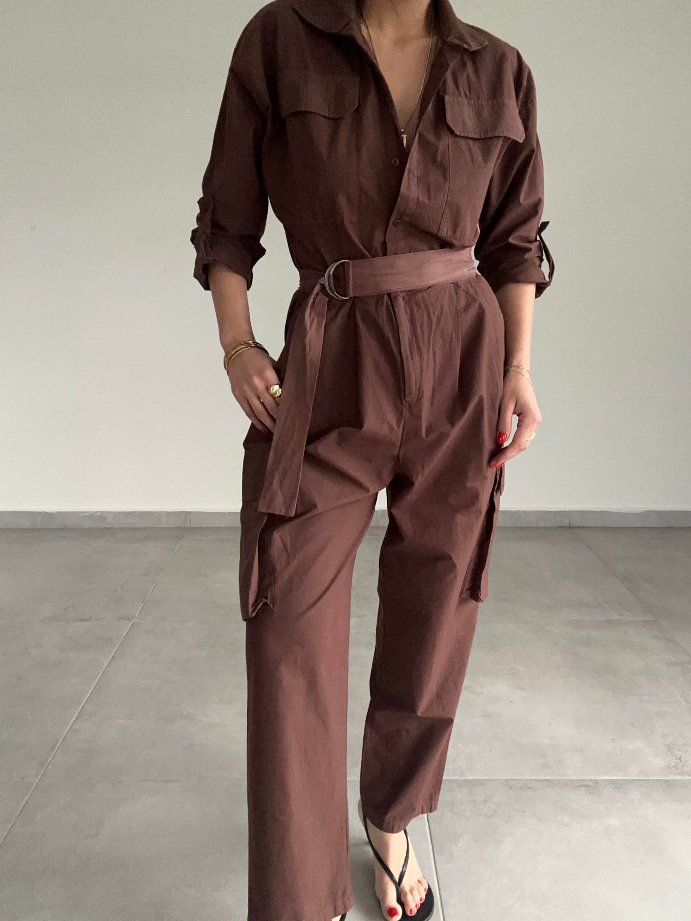 Acı Kahve Kargo Cepli Tulum