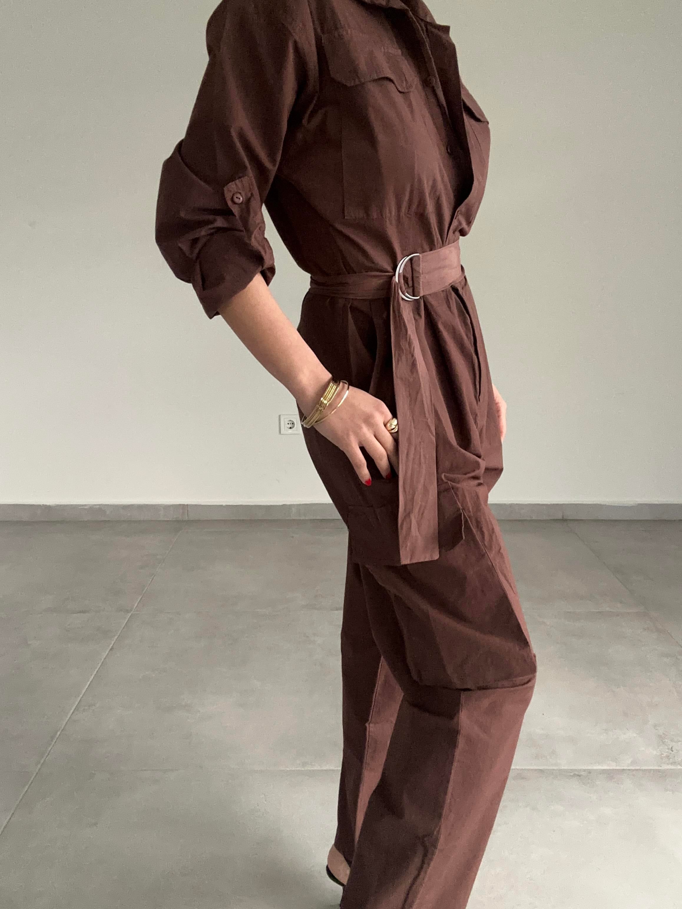 Acı Kahve Kargo Cepli Tulum