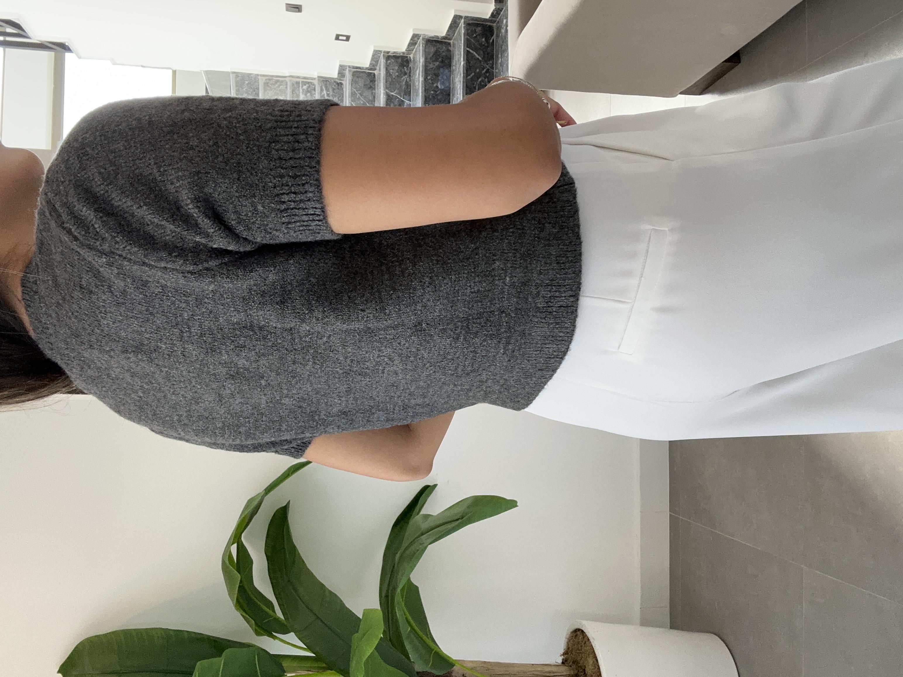 Antrasit Taş Detaylı Triko Kazak