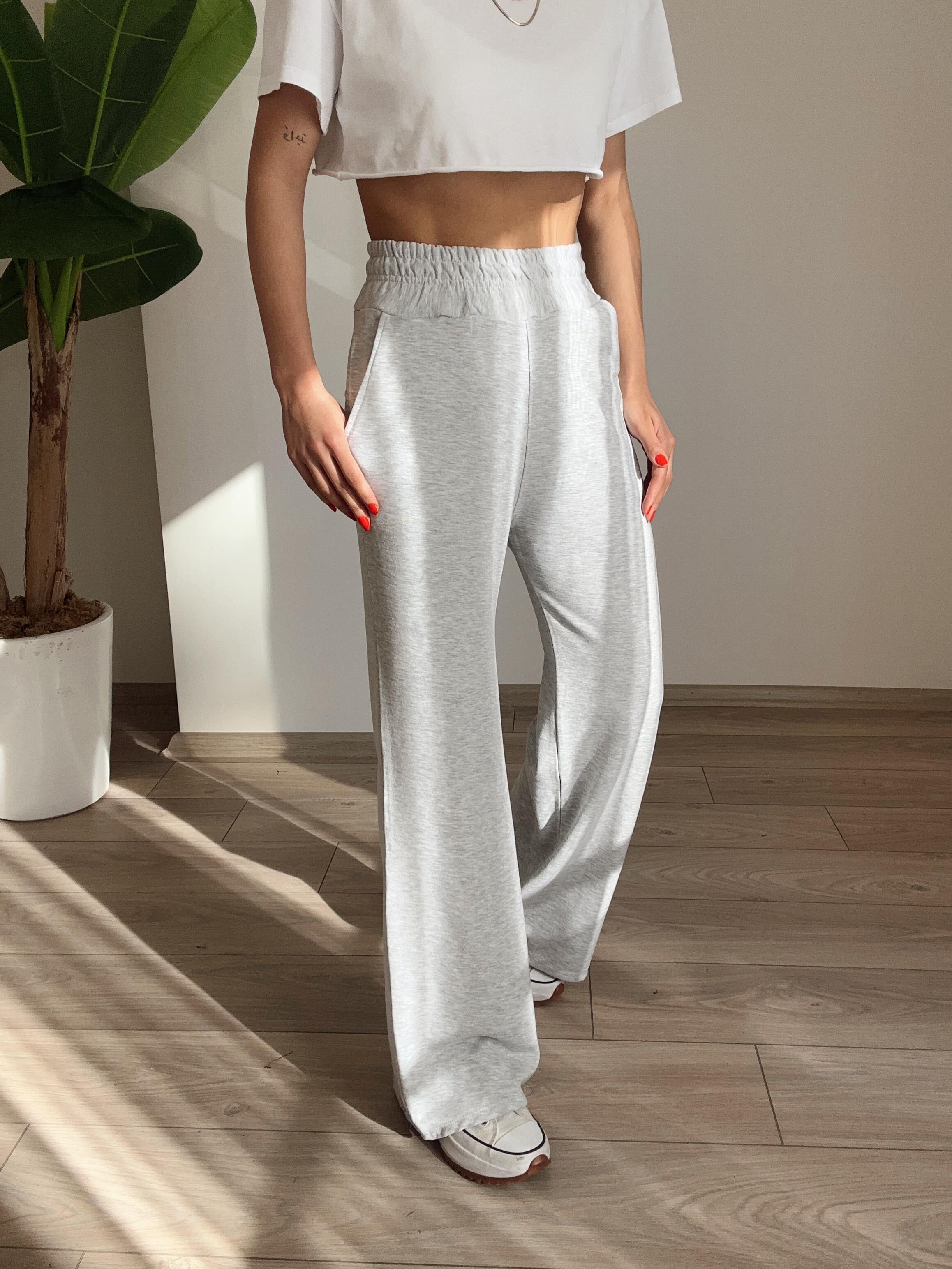 Beli Lastikli Gri Eşofman