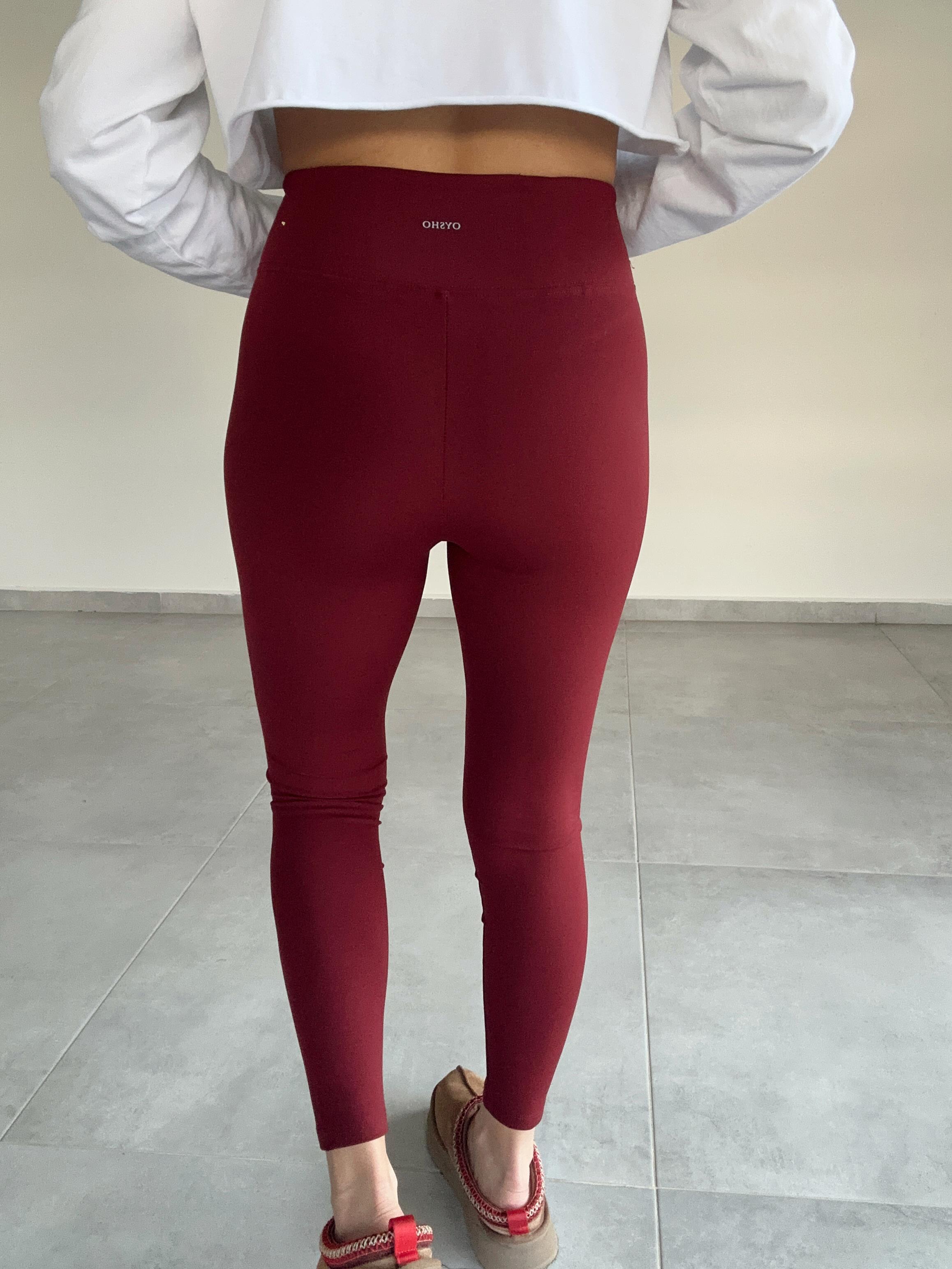 Beliza Bordo Oys Yüksek Bel Tayt
