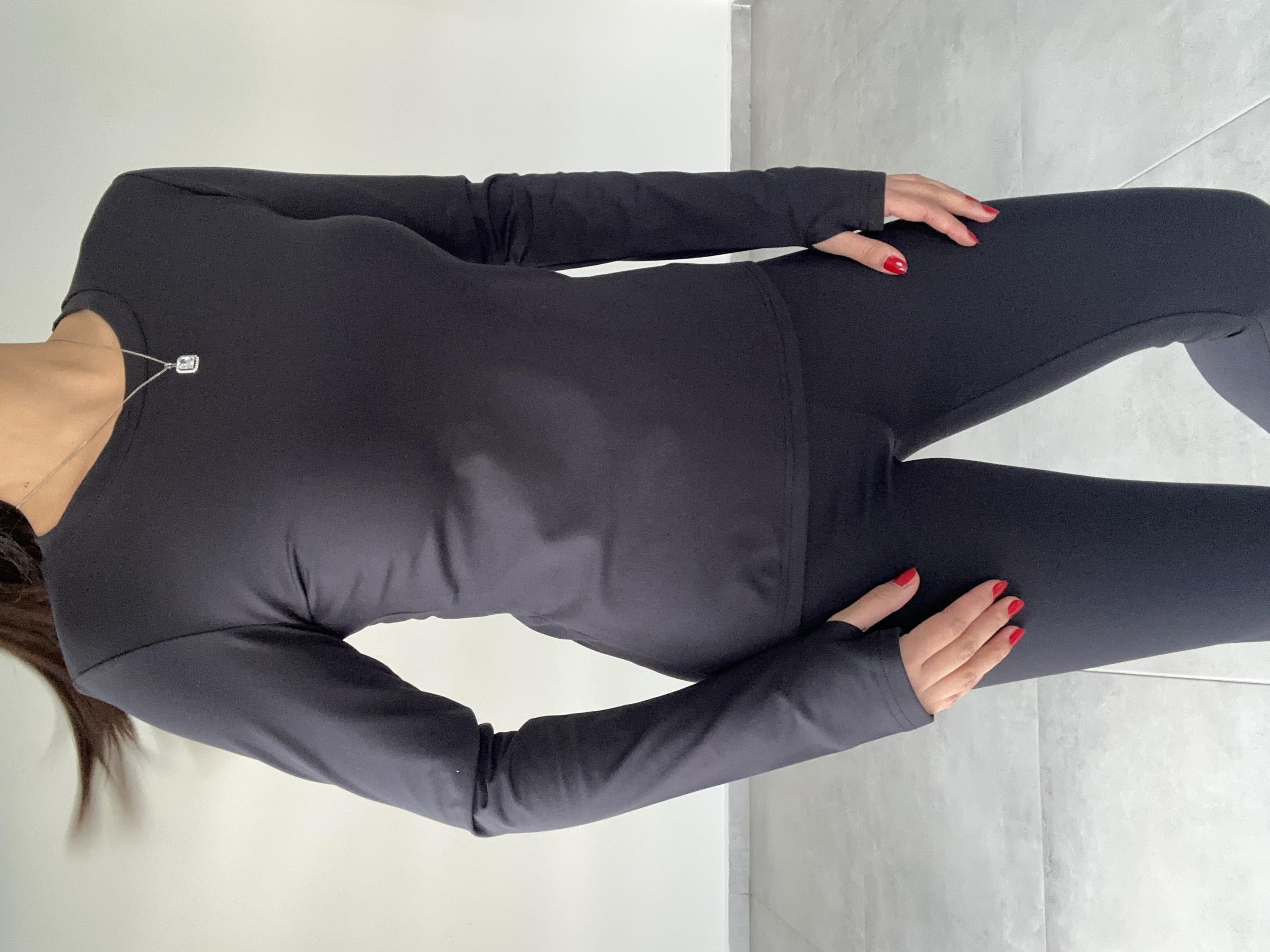 Beliza Siyah Parmak Geçirmeli Body