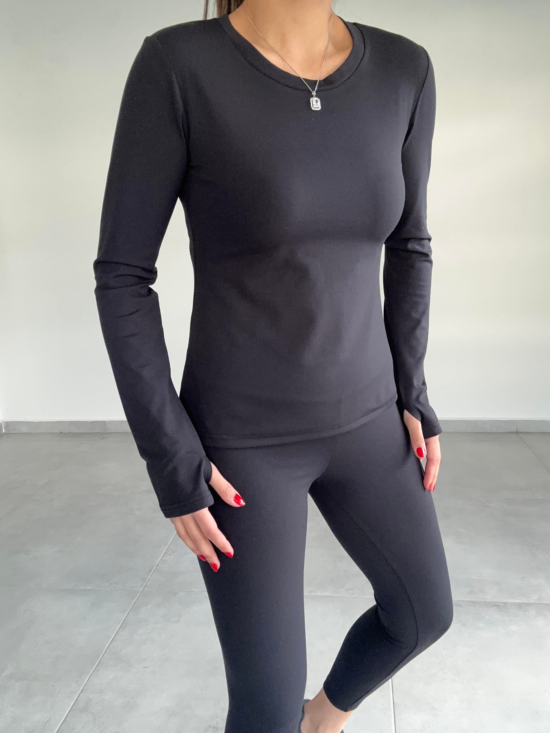 Beliza Siyah Parmak Geçirmeli Body