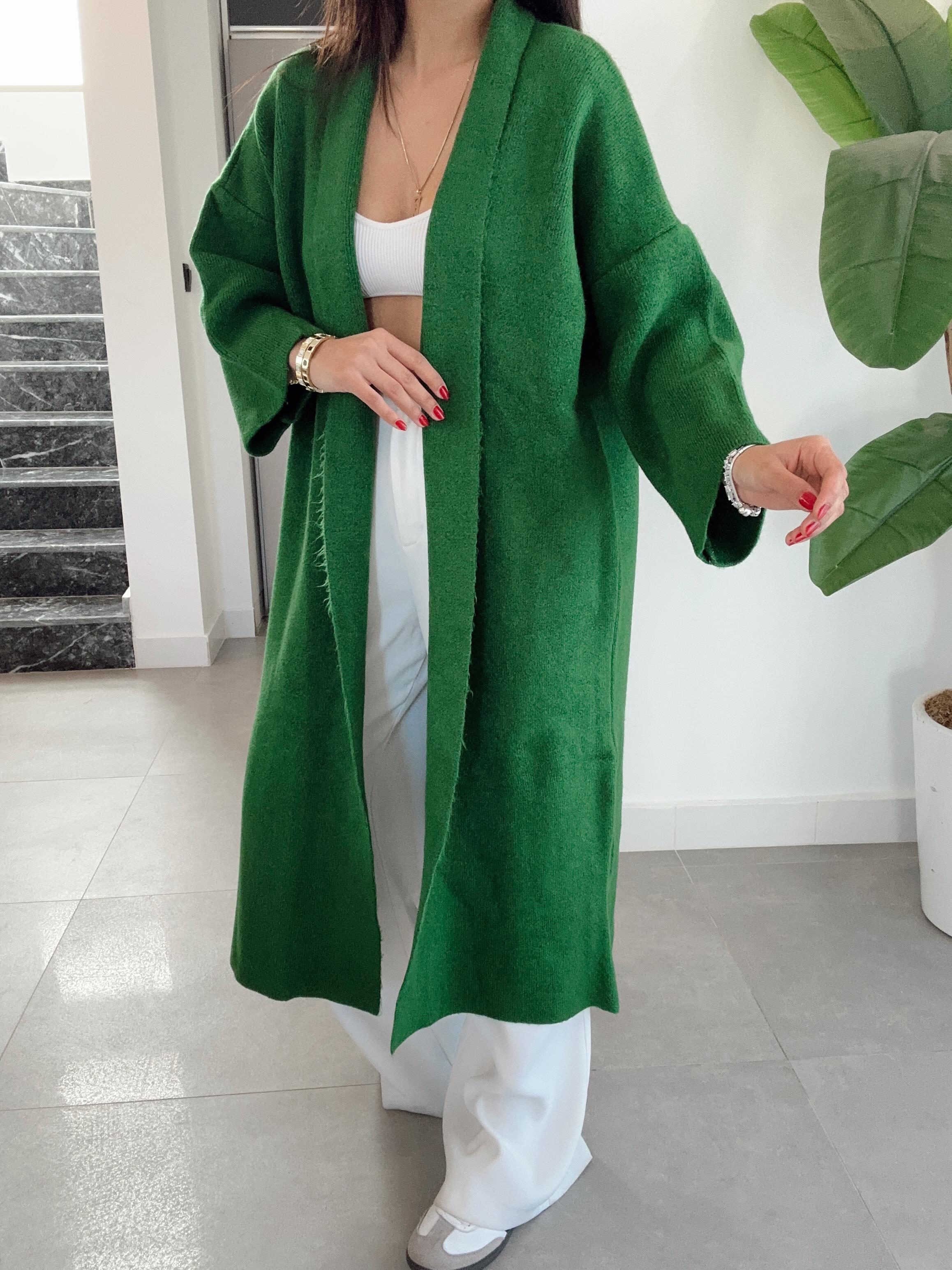 Benetton Uzun Salaş Maxi Triko Hırka