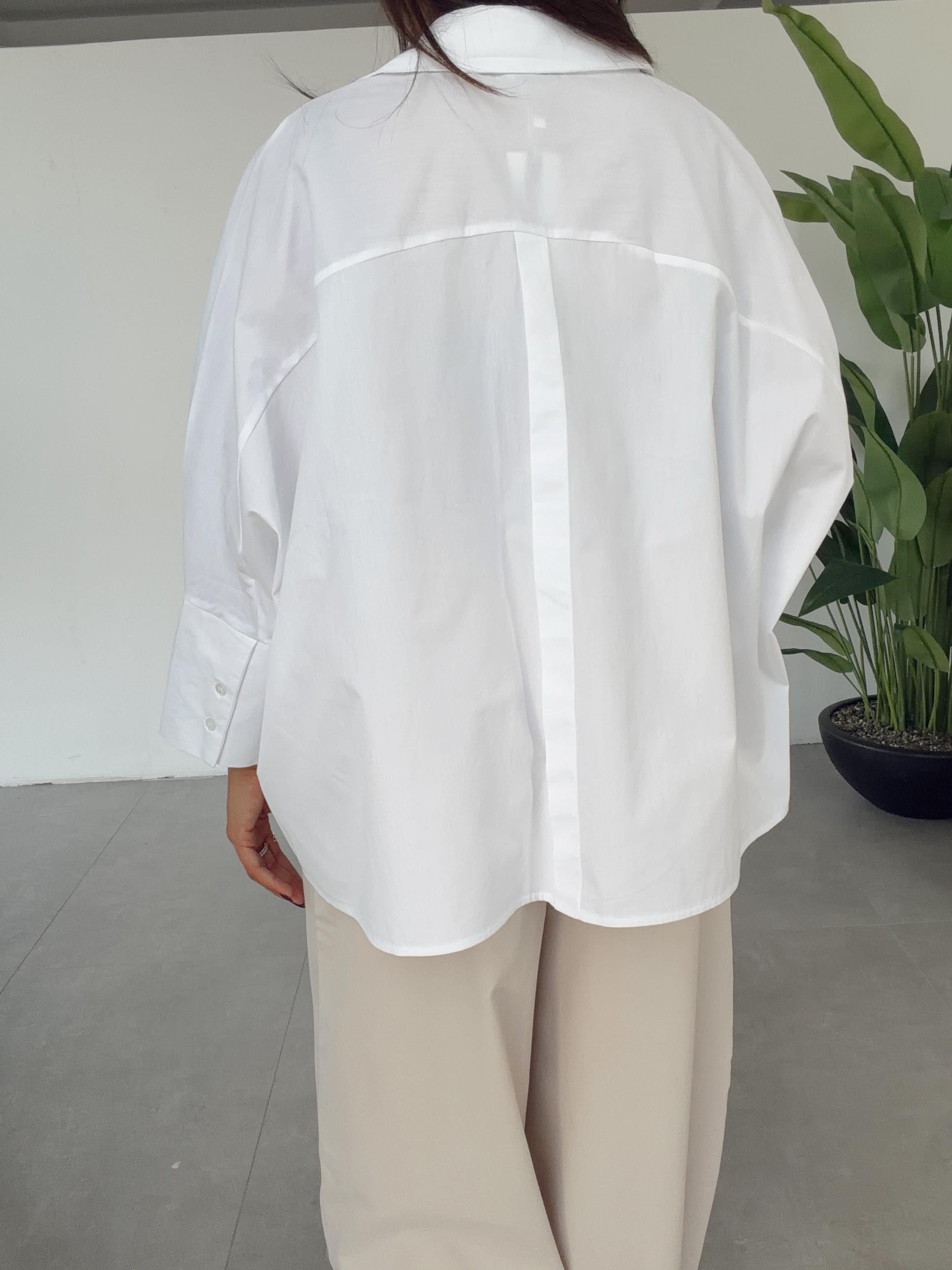 Beyaz Poplin Gömlek